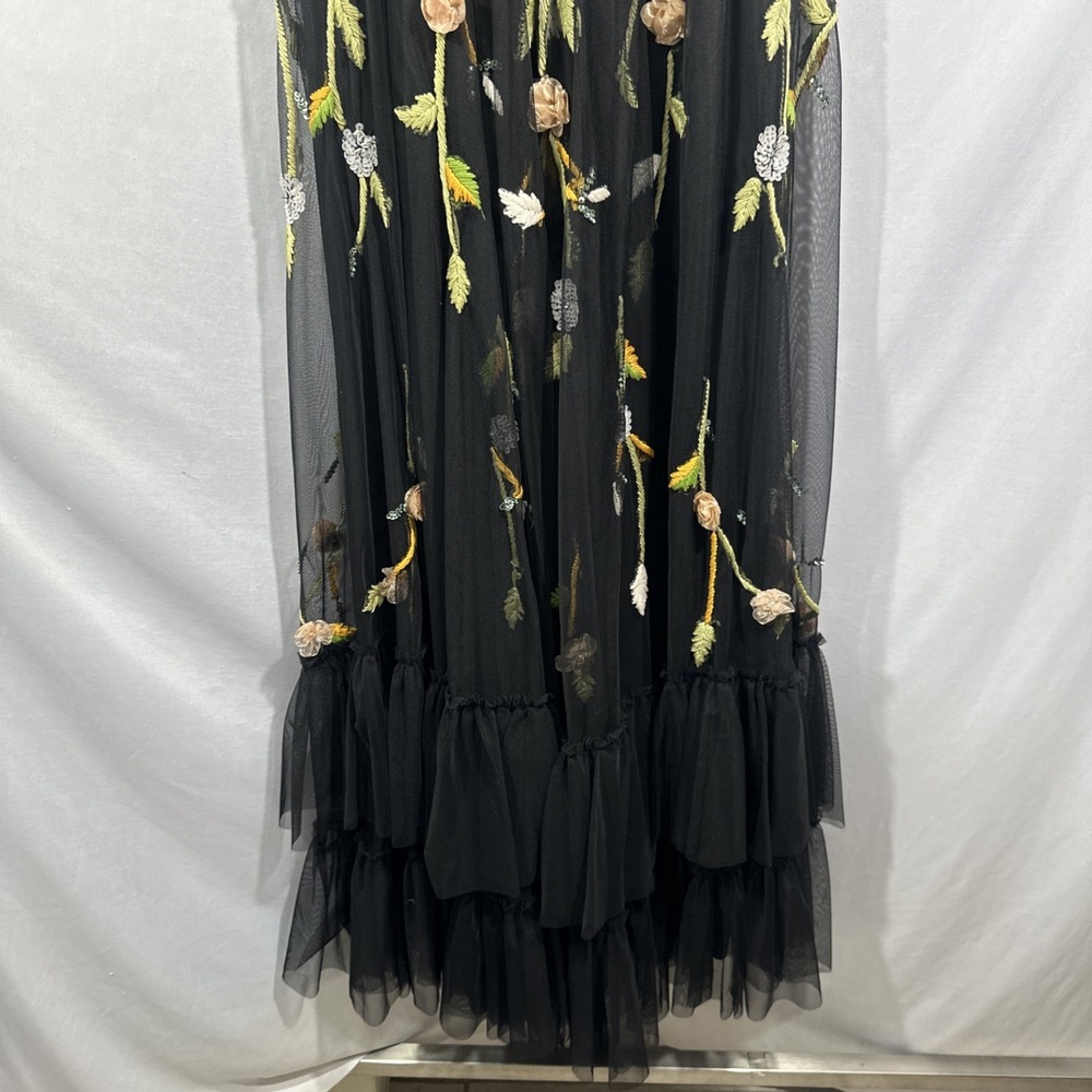 NWT Mac Duggal [ 4 ] 9171 Embellished Sleeveless V Neck‎ A Line Gown Black J1641 - Picture 14 of 14